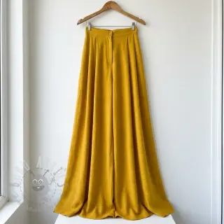 Bomullstyg SLUB WASHED ochre