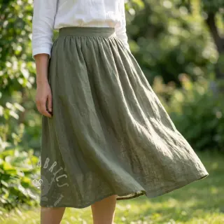 Bomullstyg SLUB WASHED pickle