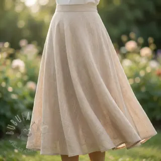 Bomullstyg SLUB WASHED beige