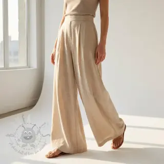 Bomullstyg SLUB WASHED beige