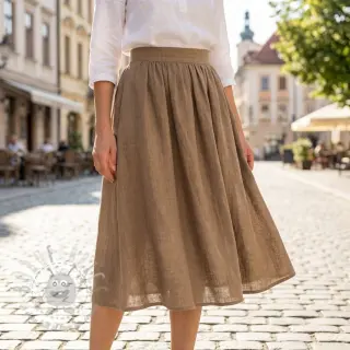 Bomullstyg SLUB WASHED sand