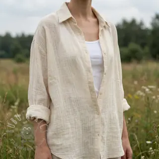 Bomullstyg SLUB WASHED SIMPLY NATURAL