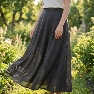 Bomullstyg SLUB WASHED black