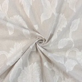 Bavlnená látka YARN DYED Stripes JACQUARD Flowers sand