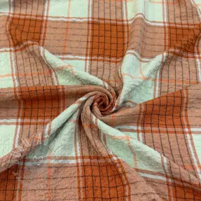 Viskos CRINKLE Check mint