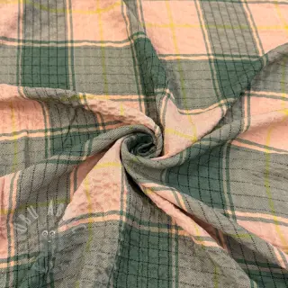 Viskos CRINKLE Check peach