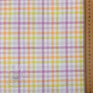 Bomullstyg SEERSUCKER YARN DYED Checks multi