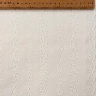 Bavlnená látka EMBROIDERY TWO-SIDE SCALLOP Neo white
