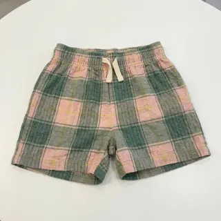 Viskóza CRINKLE Check peach