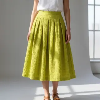 Viskóza CHENILLE JACQUARD lime