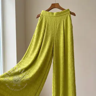Viskos CHENILLE JACQUARD lime