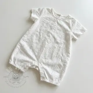Bomullstyg EMBROIDERY TWO-SIDE SCALLOP Neo white