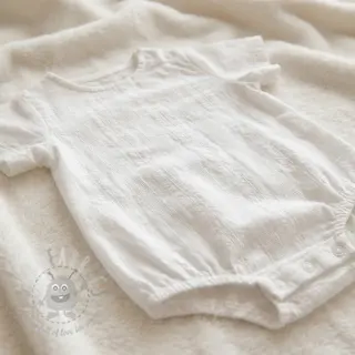 Bomullstyg DOBBY Stripe off white