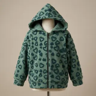 Kabátovina TEDDY Hearts old green