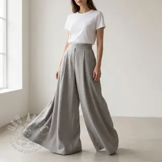 Bomullstyg med viskos light grey