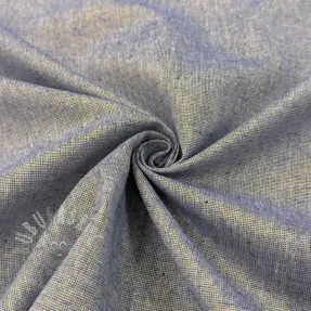 Bomullstyg med lin LUREX blue