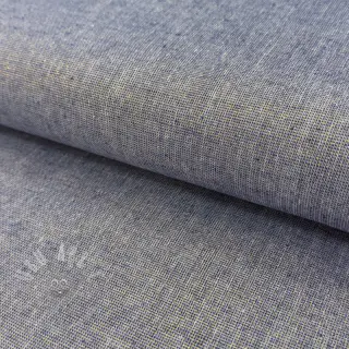 Bomullstyg med lin LUREX blue