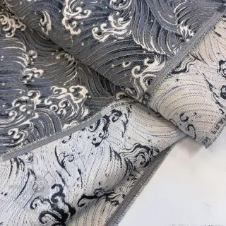 Dekorationstyg jacquard Swell allover argent