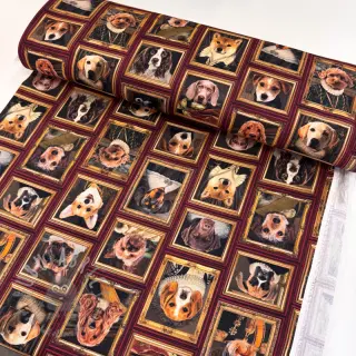 Dekorationstyg Dogs golden age digital print