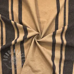 Dekorationstyg Bernadette stripe lin noir