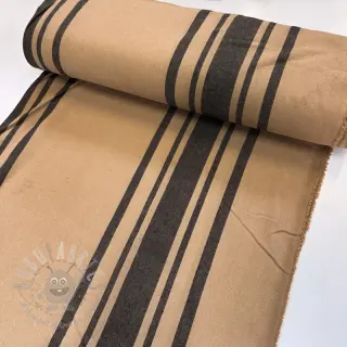 Dekorationstyg Bernadette stripe lin noir
