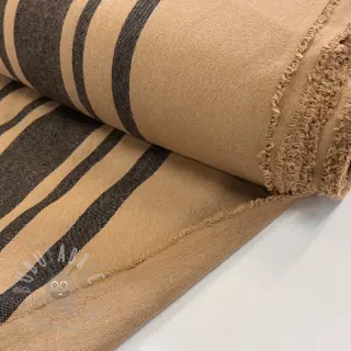 Dekorationstyg Bernadette stripe lin noir