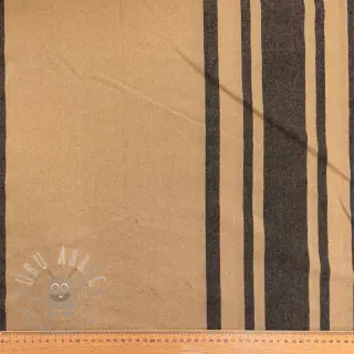 Dekorationstyg Bernadette stripe lin noir