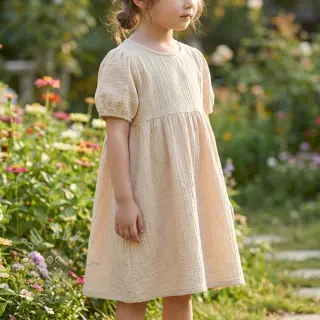 Dubbelgasväv/muslin SLUB SIMPLY NATURAL
