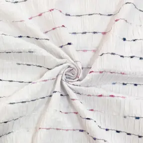 Bavlnená látka DOBBY CRINKLE Stripe white