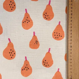 Dvojitá gázovina/mušelín Pears peach by JENNIFER BOURON ORGANIC