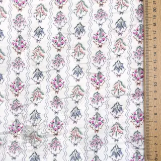 Dubbelgasväv/muslin STEPPED Flowers light pink digital print