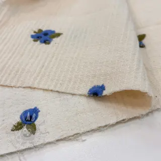 Dubbelgasväv/muslin EMBROIDERY STRIPED Fruit natural