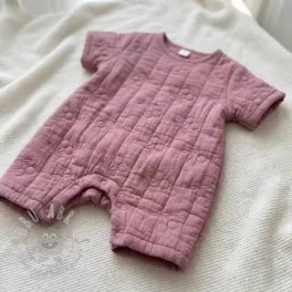 Dubbelgasväv/muslin STEPPED Cherries mauve