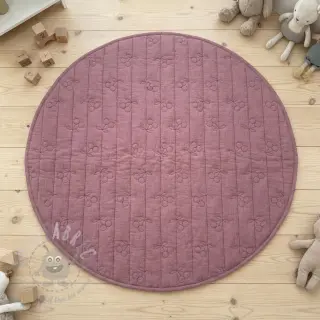 Dubbelgasväv/muslin STEPPED Cherries mauve