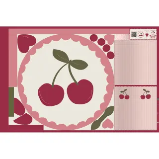 Bavlnená látka Cherries playmat PANEL digital print