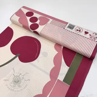 Bomullstyg Cherries playmat PANEL digital print