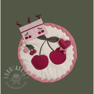 Bomullstyg Cherries playmat PANEL digital print