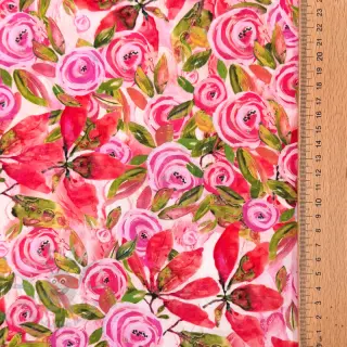 Viskos RAYON POPLIN Printed Rosie design A