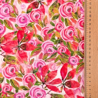 Viskóza RAYON POPLIN Printed Rosie design A