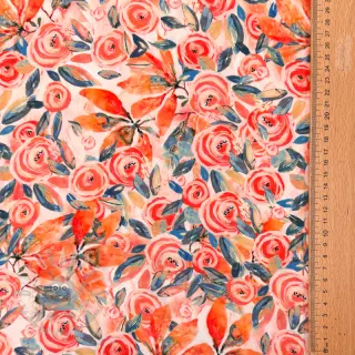 Viskos RAYON POPLIN Printed Rosie design B