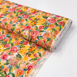 Viskos RAYON POPLIN Printed Rosie design C