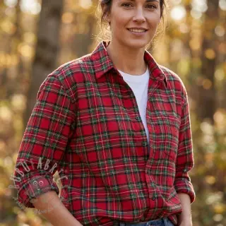 Bomullstyg LIGHT FLANNEL Check design G