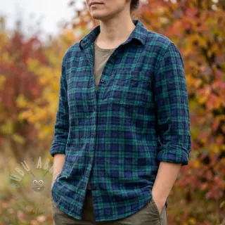 Bomullstyg LIGHT FLANNEL Check design Och