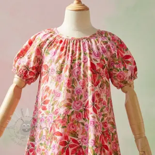 Viskos RAYON POPLIN Printed Rosie design A