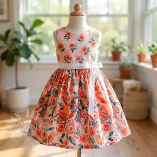 Viskos RAYON POPLIN Printed Rosie design B