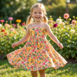 Viskóza RAYON POPLIN Printed Rosie design C