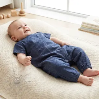 Bomullstyg JEANS Chambre dark blue