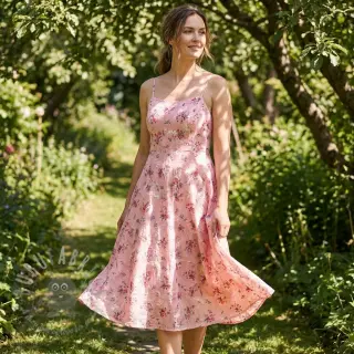 Bomullstyg med inblandning av Burny lovely pink