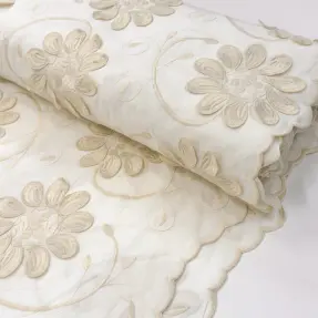 Bavlnená látka EMBROIDERY Bellagio butter