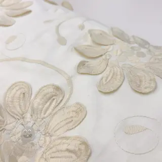 Bomullstyg EMBROIDERY Bellagio butter